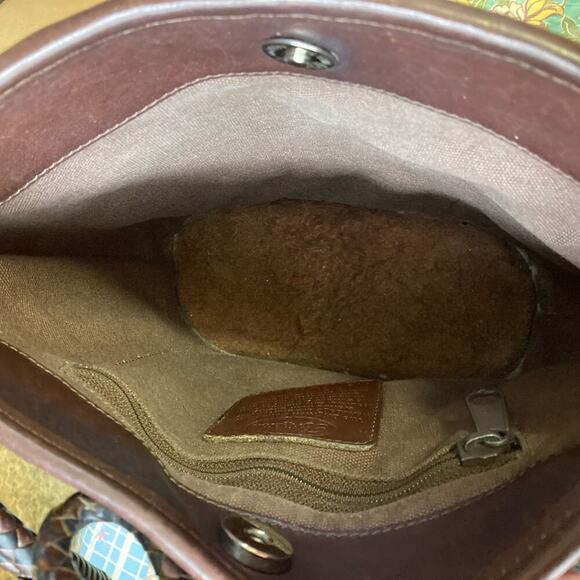 Brighton 652372 Brown leather basket weave crossbody - Picture 10 of 11